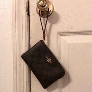 COACH wristlet brownish-dark purple